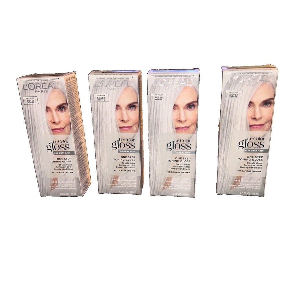 [4PACK] L'Oreal Paris - Le Color Gloss - One Step Toning Gloss - Silver White